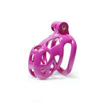 Load image into Gallery viewer, Nano Purple Cobra Male Chastity Cage with 4 Rings
