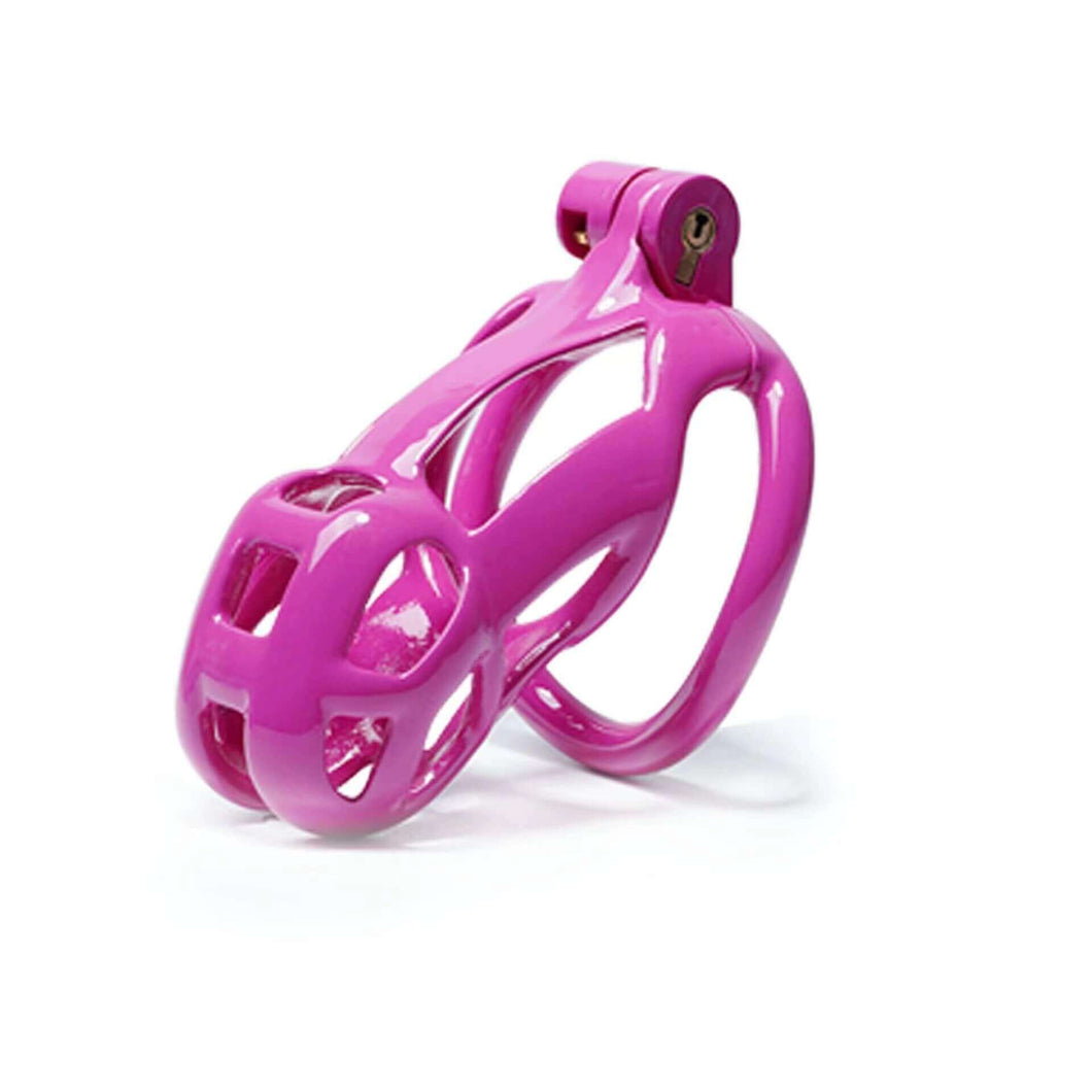 Small Purple Cobra Male Chastity Cage with 4 Rings