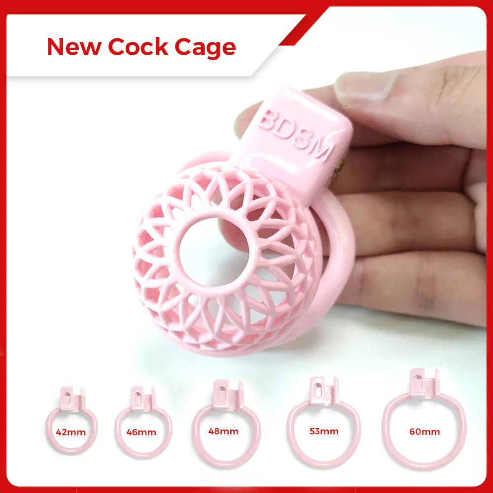 Reticular Pink Slave Chastity Device's Ring