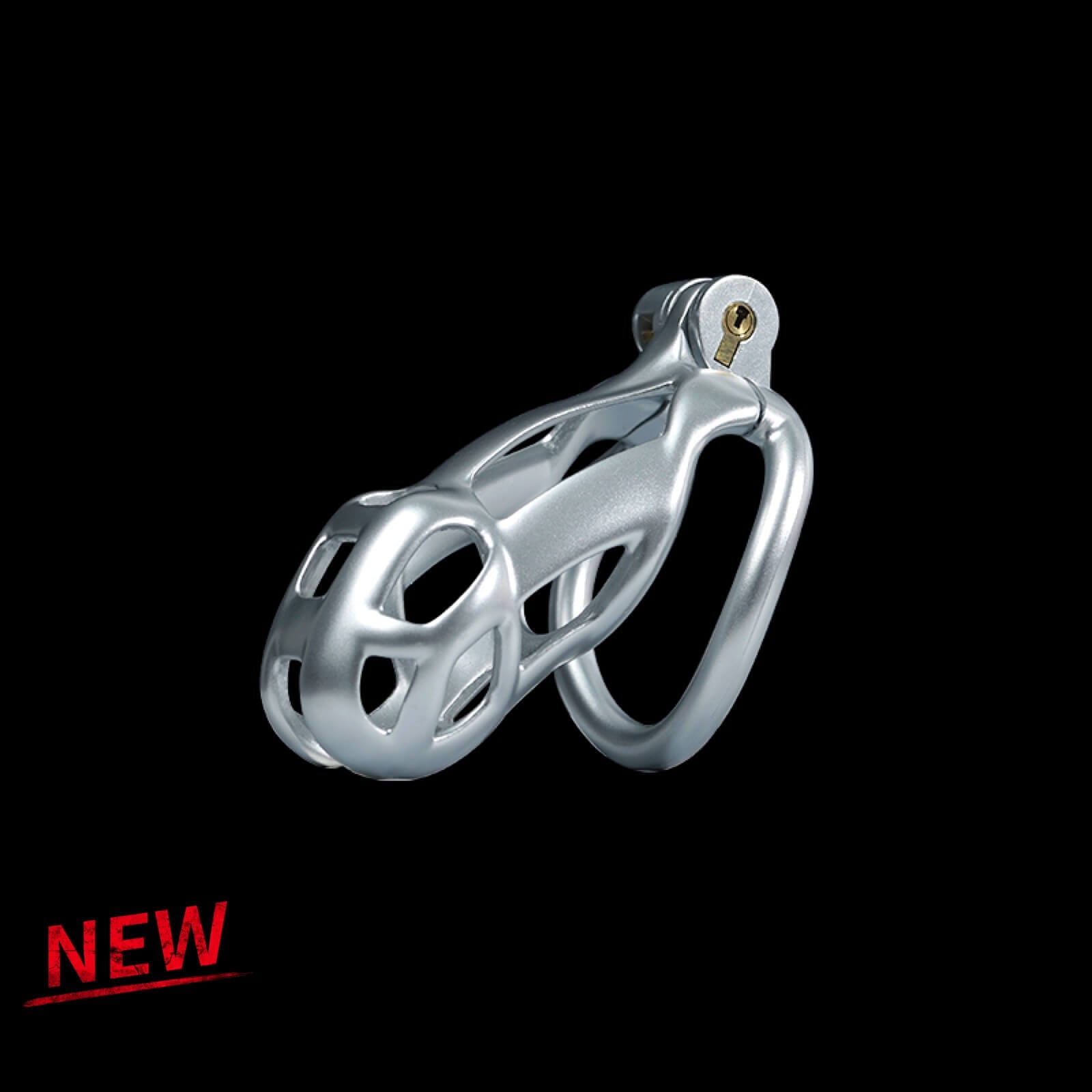 Small Silver Cobra Male Chastity Cage With 4 Rings – chastity-devices