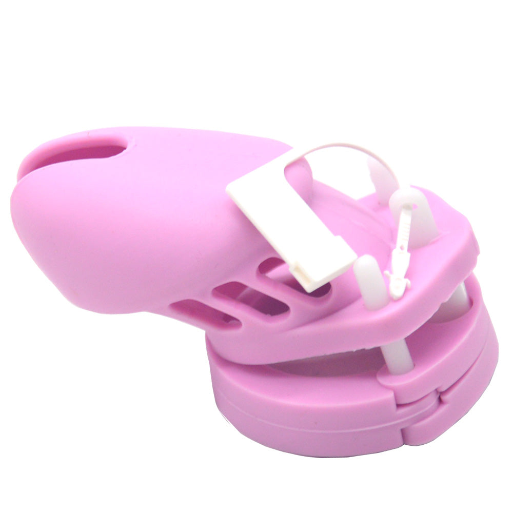 Silicone Chastity Cage Pink & Short – chastity-devices