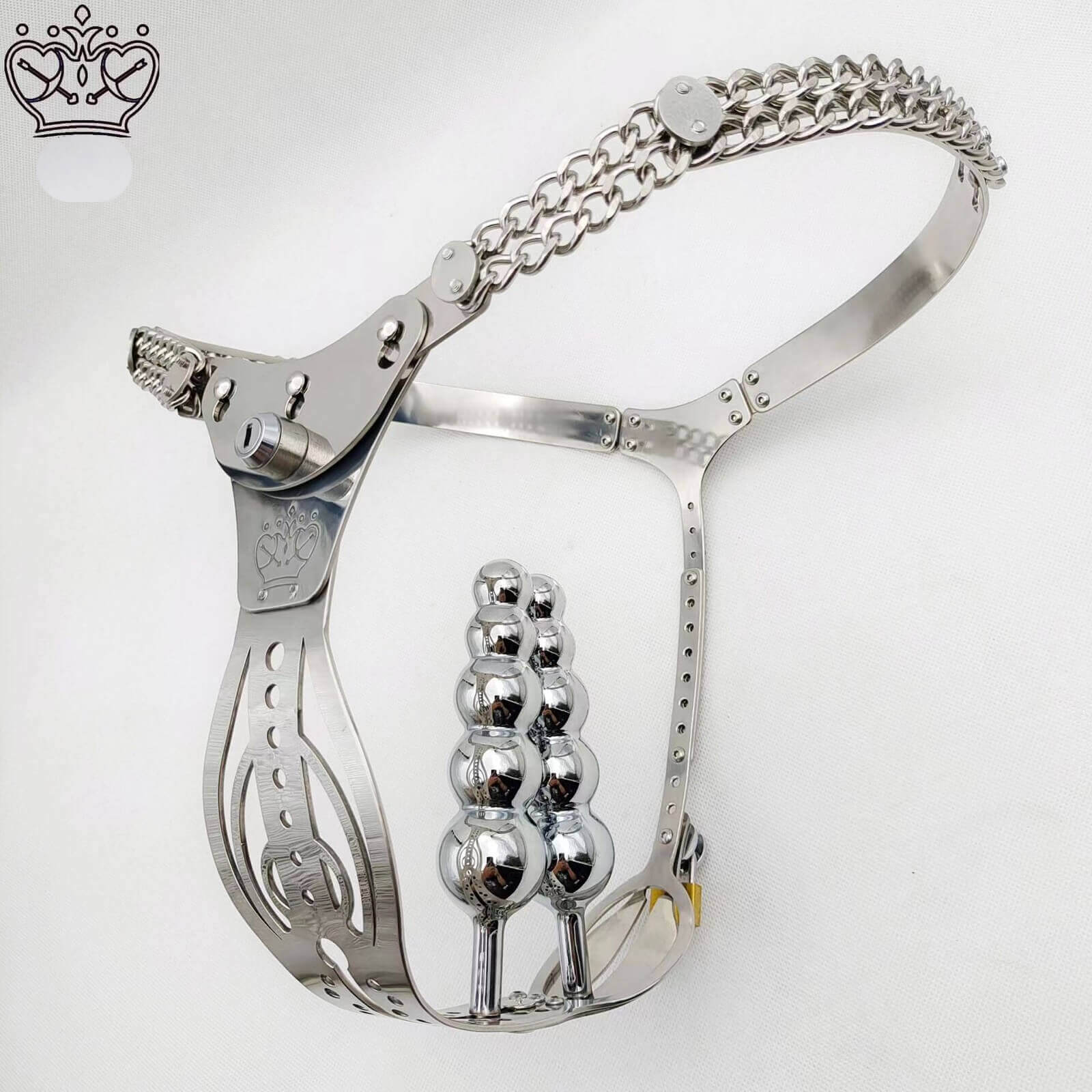 Stainless Steel 2.0 Hollowed Out Adjustable Chastity Belt For Female ...