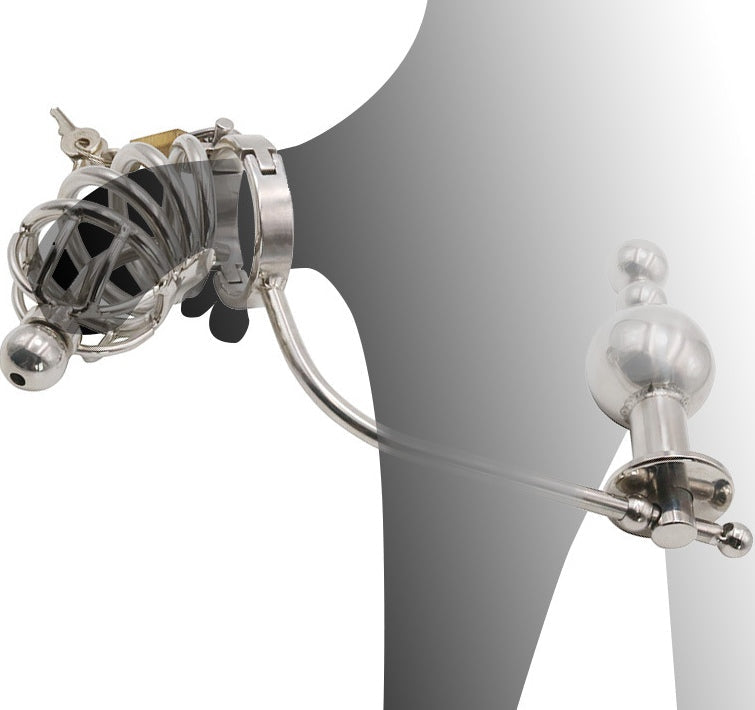 Peniskfig mit Butt Plug-Aufsatz und Harnrhrensonde, 4,5 cm lang chastity-devices Peniskfig mit Butt Plug-Aufsatz und Harnrhrensonde, 4,5 cm lang chastity-devices