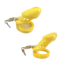 Load image into Gallery viewer, Yellow Plastic Cock Cage 3.15 inches and 3.94 inches long
